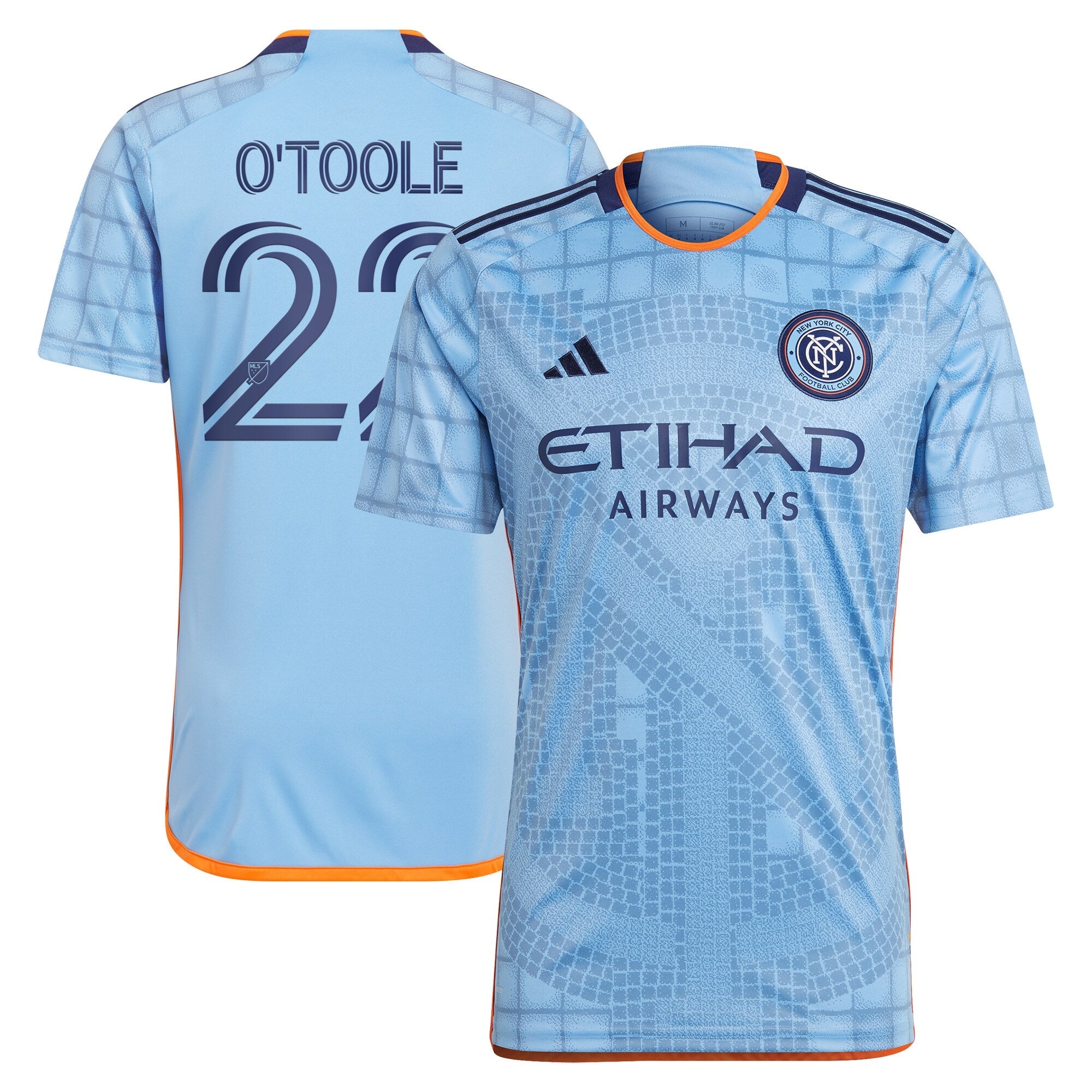 Espoor™ Kevin O'Toole New York City FC adidas 2024 The Interboro Kit Player Jersey – Light Blue