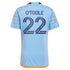 Espoor™ Kevin O'Toole New York City FC adidas 2024 The Interboro Kit Player Jersey – Light Blue