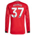 Espoor™ Kobbie Mainoo Manchester United adidas Home 2025/26 Player Long Sleeve Jersey - Red