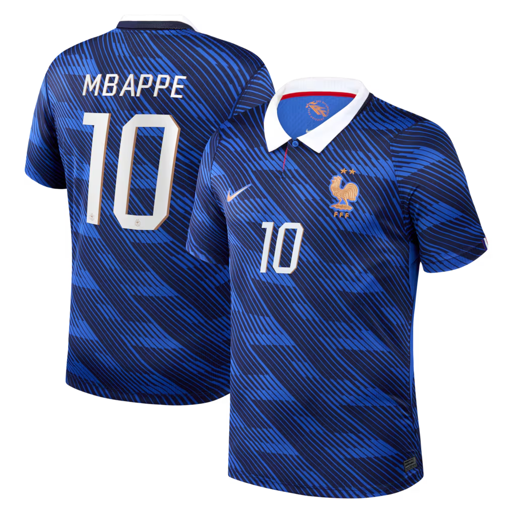 Espoor™ Kylian Mbappé France National Team Nike 2026 Home Stadium Replica Jersey - Blue
