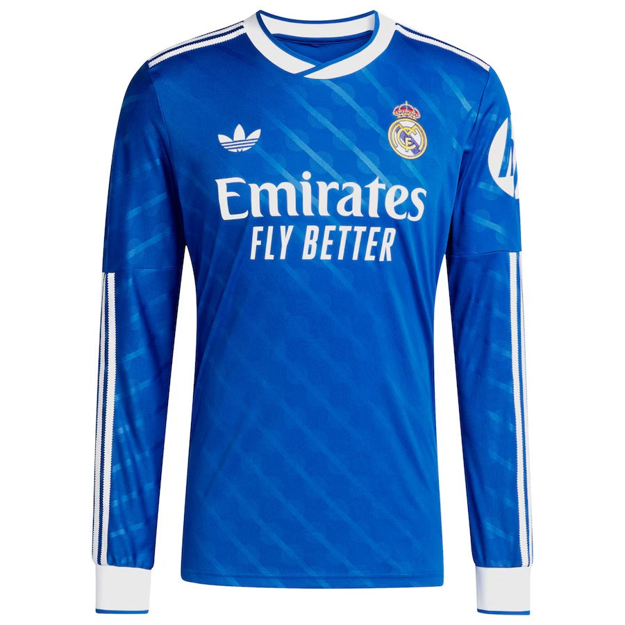 Espoor™ Kylian Mbappé Real Madrid adidas 2025/26 Third Long Sleeve Player Jersey - Blue
