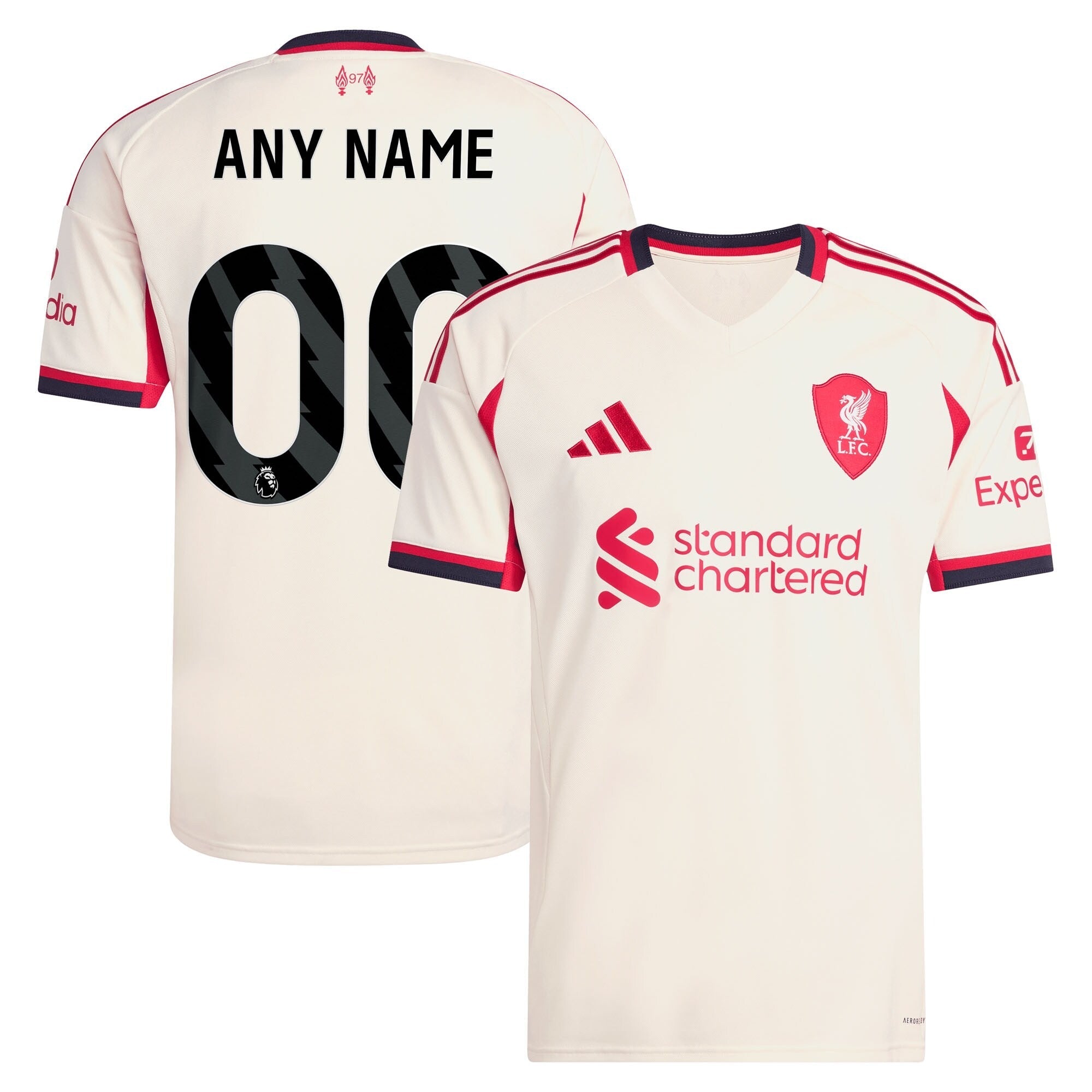Espoor™ Liverpool adidas 2025/26 Away Custom Jersey - White