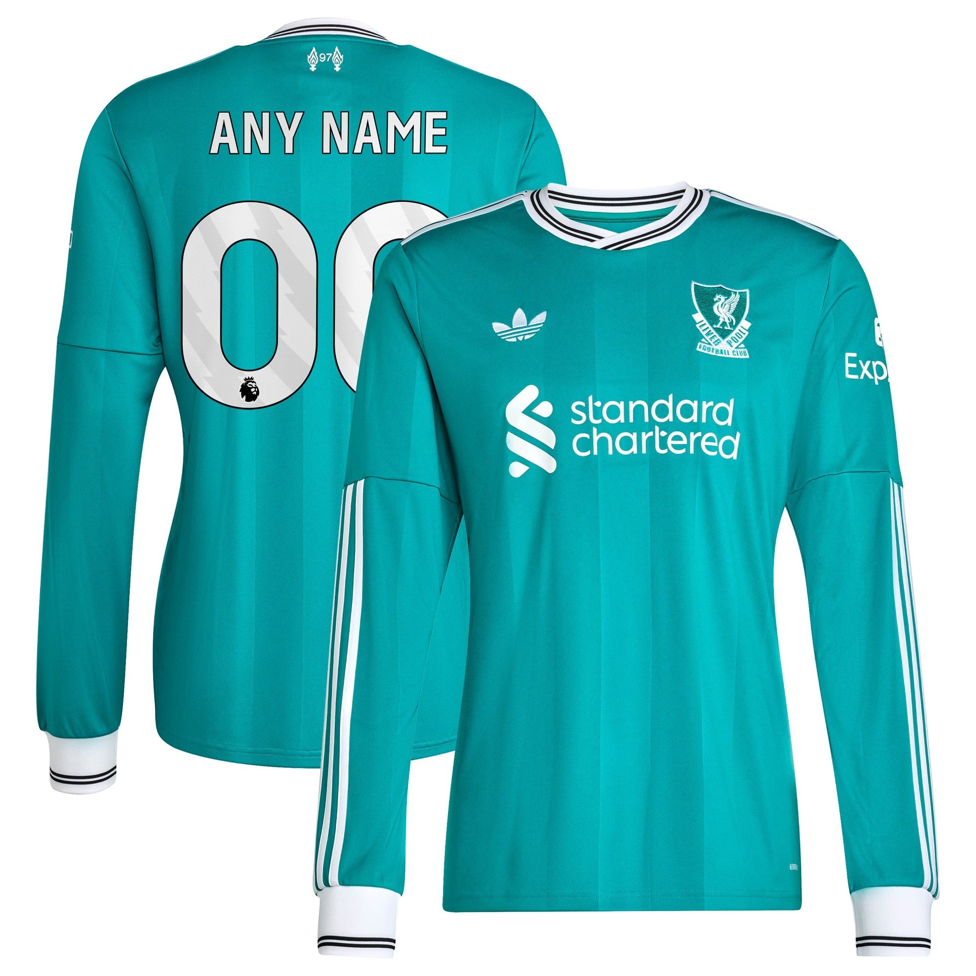 Espoor™ Liverpool adidas 2025/26 Third Long Sleeve Custom Jersey - Green