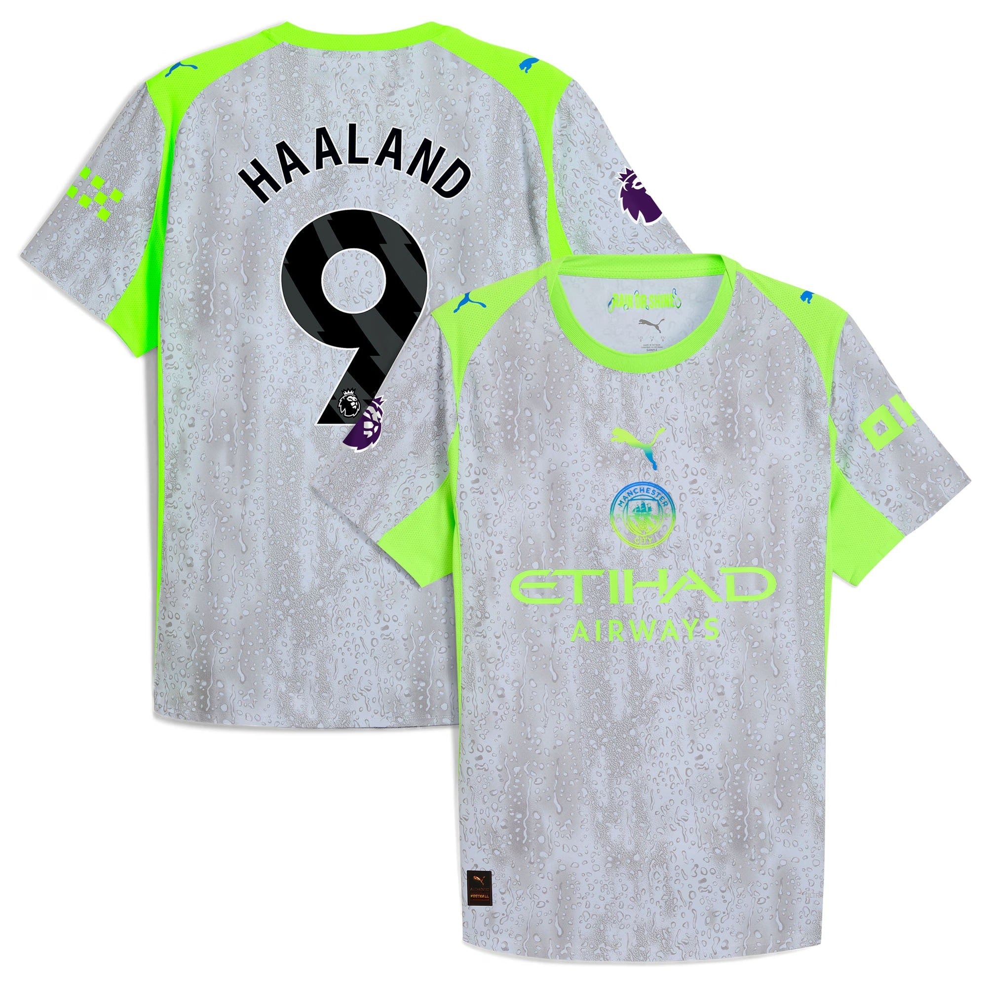 Espoor™ Erling Haaland Manchester City Puma 2025/26 Third Jersey - Green/Neon Green