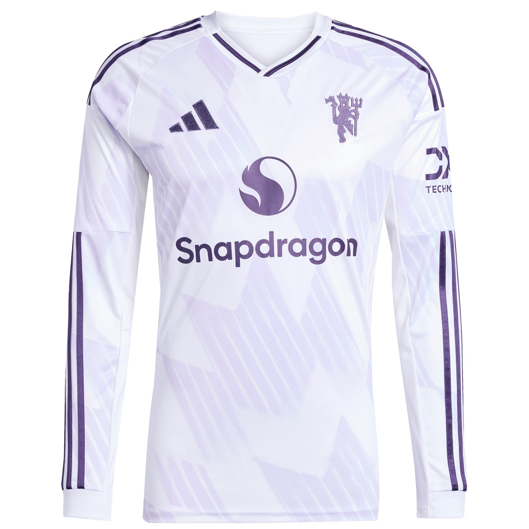 Espoor™ Manchester United adidas 2025/26 Away Long Sleeve Custom Jersey - White