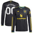 Espoor™ Manchester United adidas 2025/26 Third Long Sleeve Custom Jersey - Black