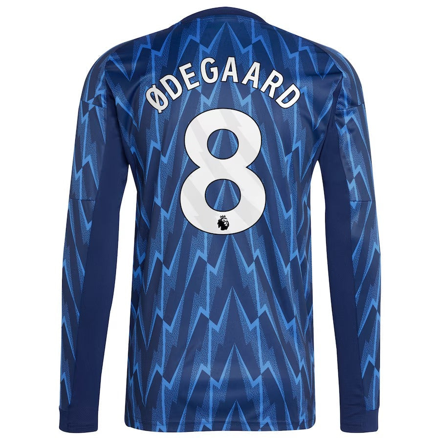 Espoor™ Martin Ødegaard Arsenal adidas 2025/26 Away Long Sleeve Player Jersey - Blue