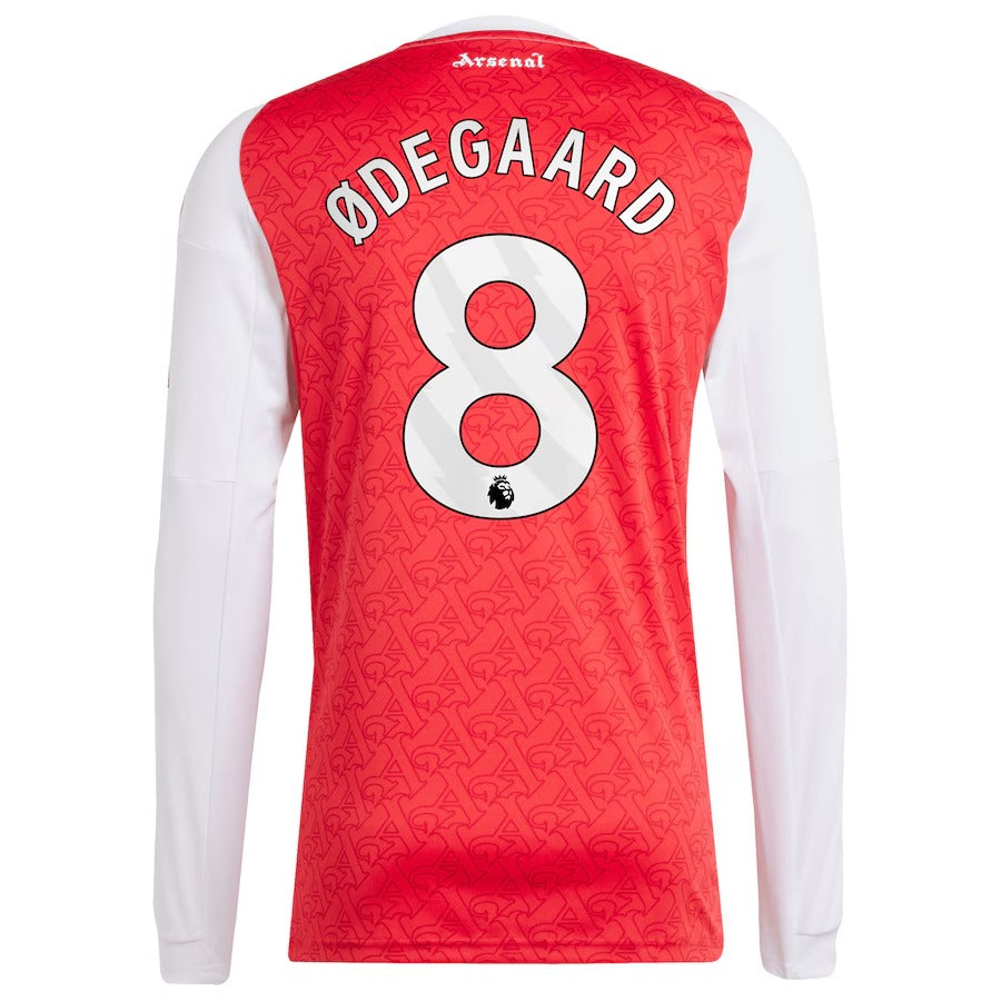 Espoor™ Martin Ødegaard Arsenal adidas 2025/26 Home Long Sleeve Player Jersey - Red