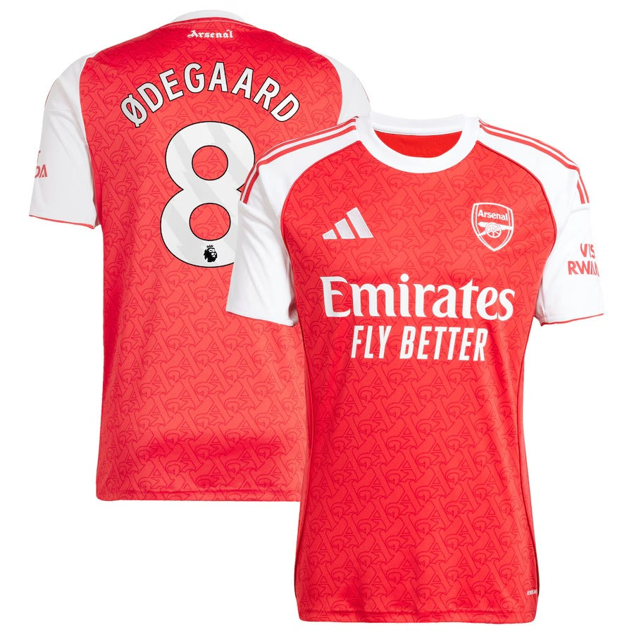 Espoor™ Martin Ødegaard Arsenal adidas 2025/26 Home Player Jersey - Red