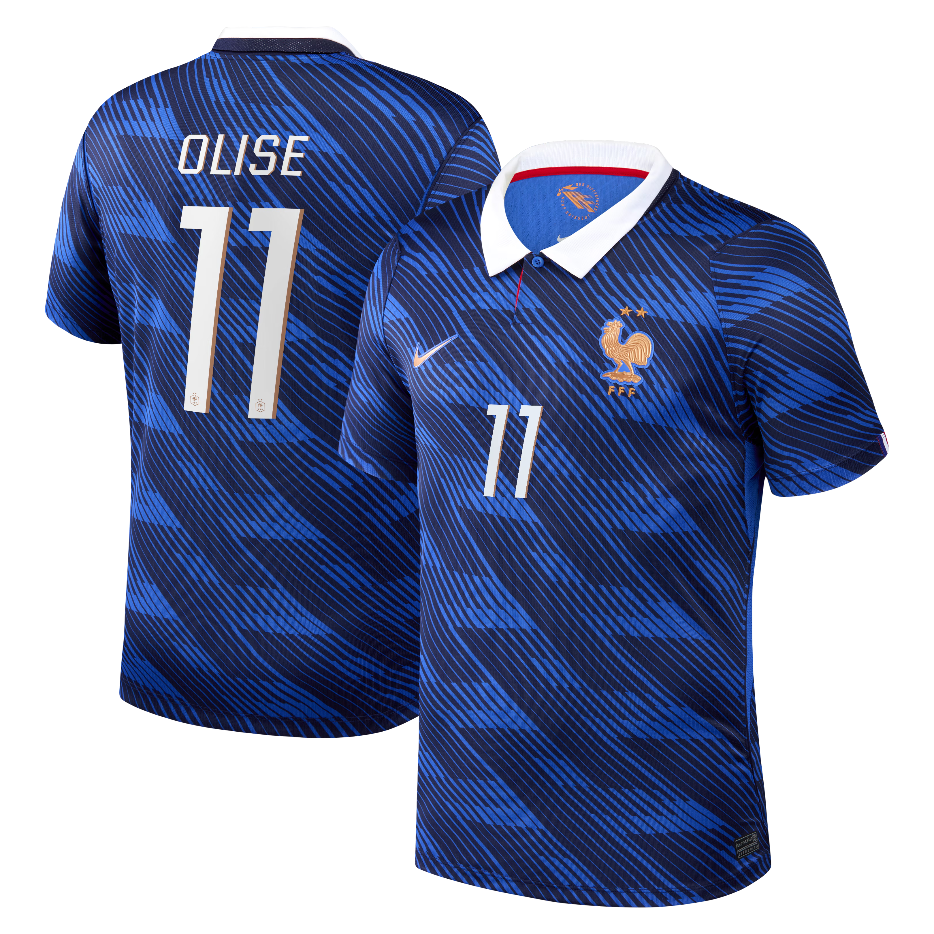 Espoor™ Michael Olise France National Team Nike 2026 Home Stadium Replica Jersey - Blue