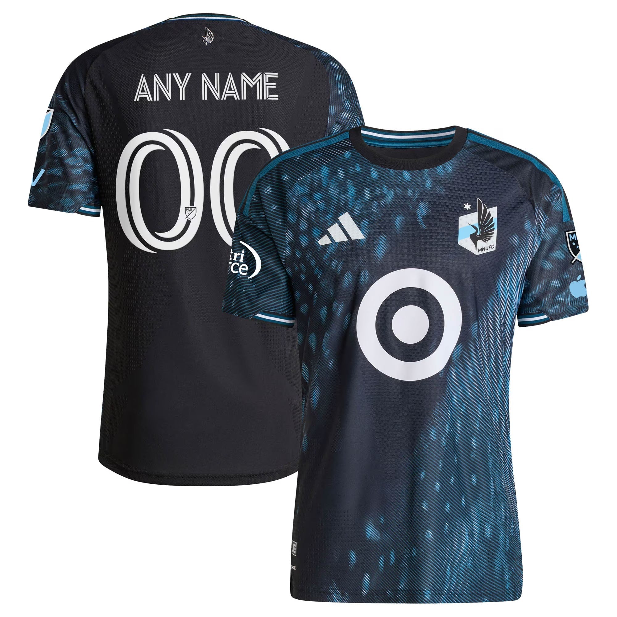 Minnesota United FC // adidas Official 2026 The Decade Kit On-Field Patch Custom Jersey – Black - Jersey Teams World