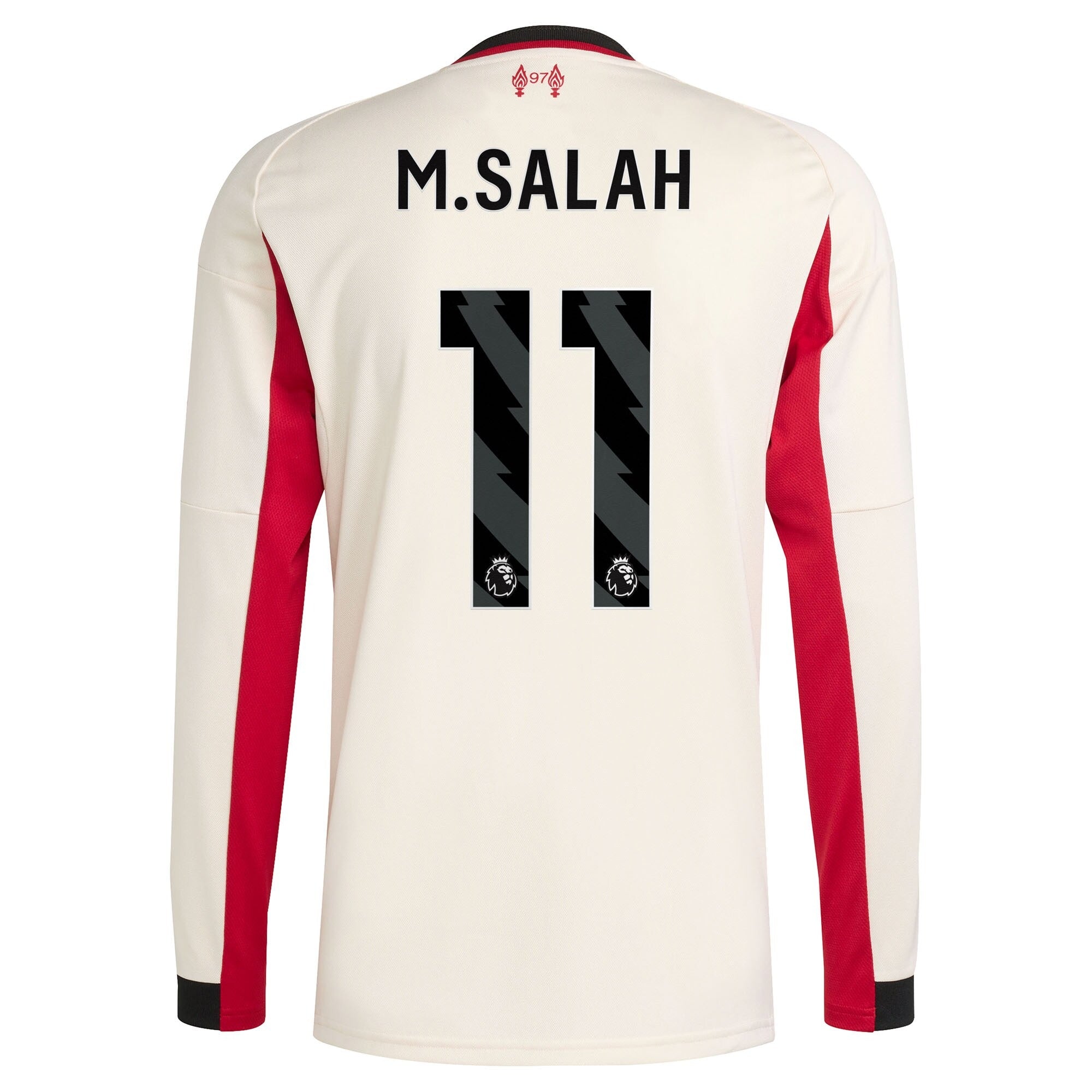 Espoor™ Mohamed Salah Liverpool adidas 2025/26 Away Long Sleeve Player Jersey - White