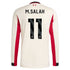 Espoor™ Mohamed Salah Liverpool adidas 2025/26 Away Long Sleeve Player Jersey - White