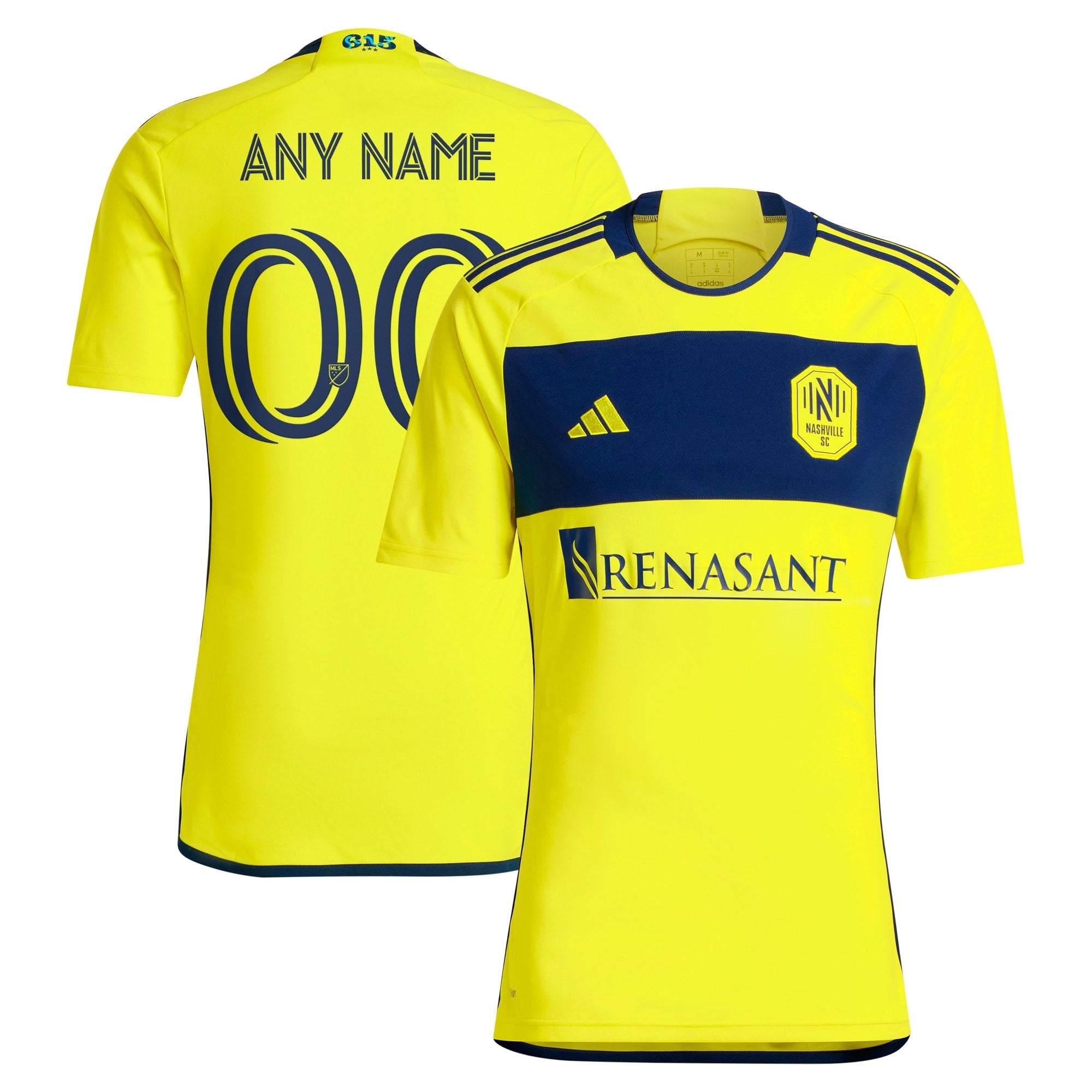 Espoor™ Nashville SC adidas 2024 The 615 Kit Custom Jersey - Yellow