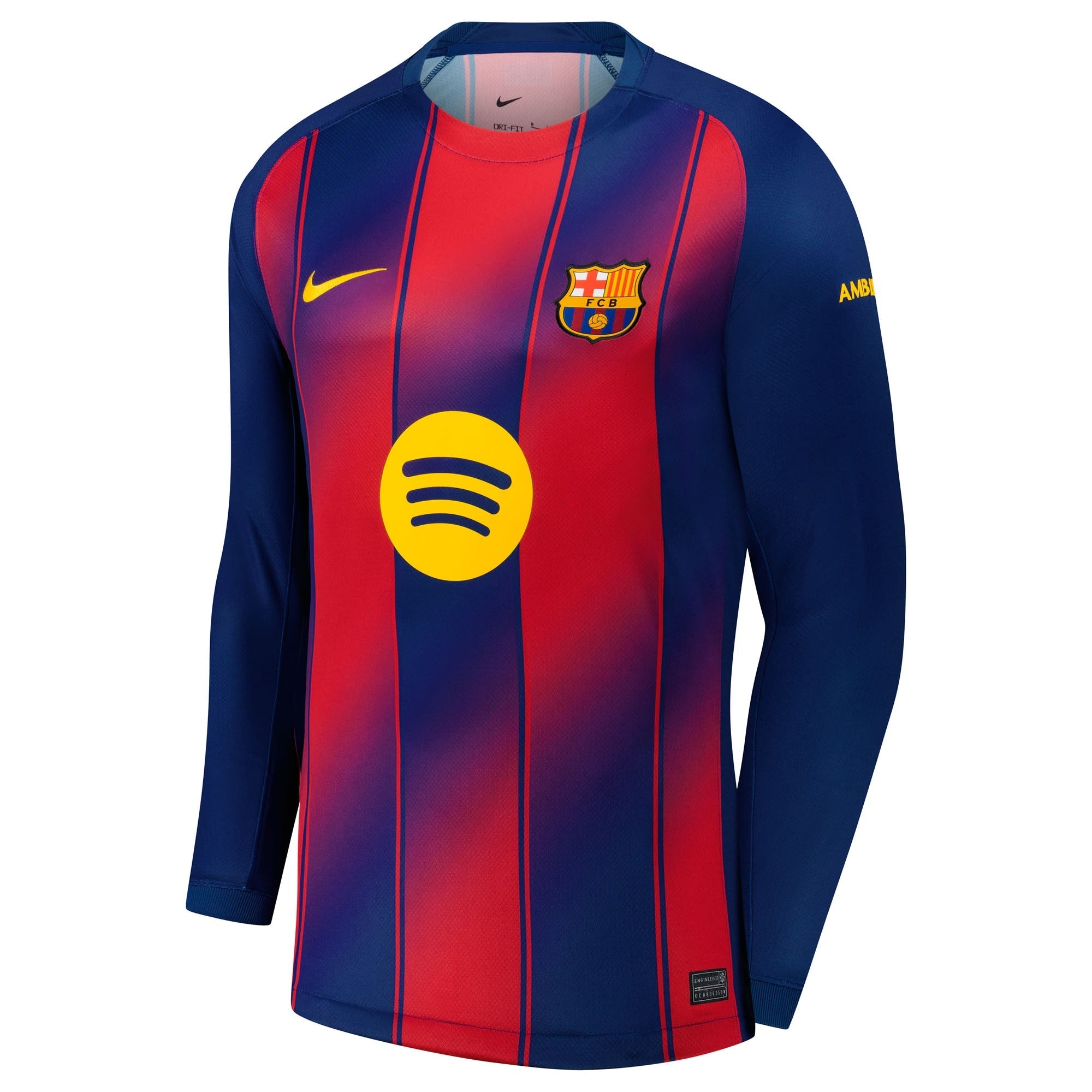 Espoor™ Nike Barcelona 2025/26 Home Long Sleeve Jersey – Navy
