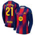 Espoor™ Nike Frenkie de Jong Barcelona 2025/26 Home Long Sleeve Jersey - Navy