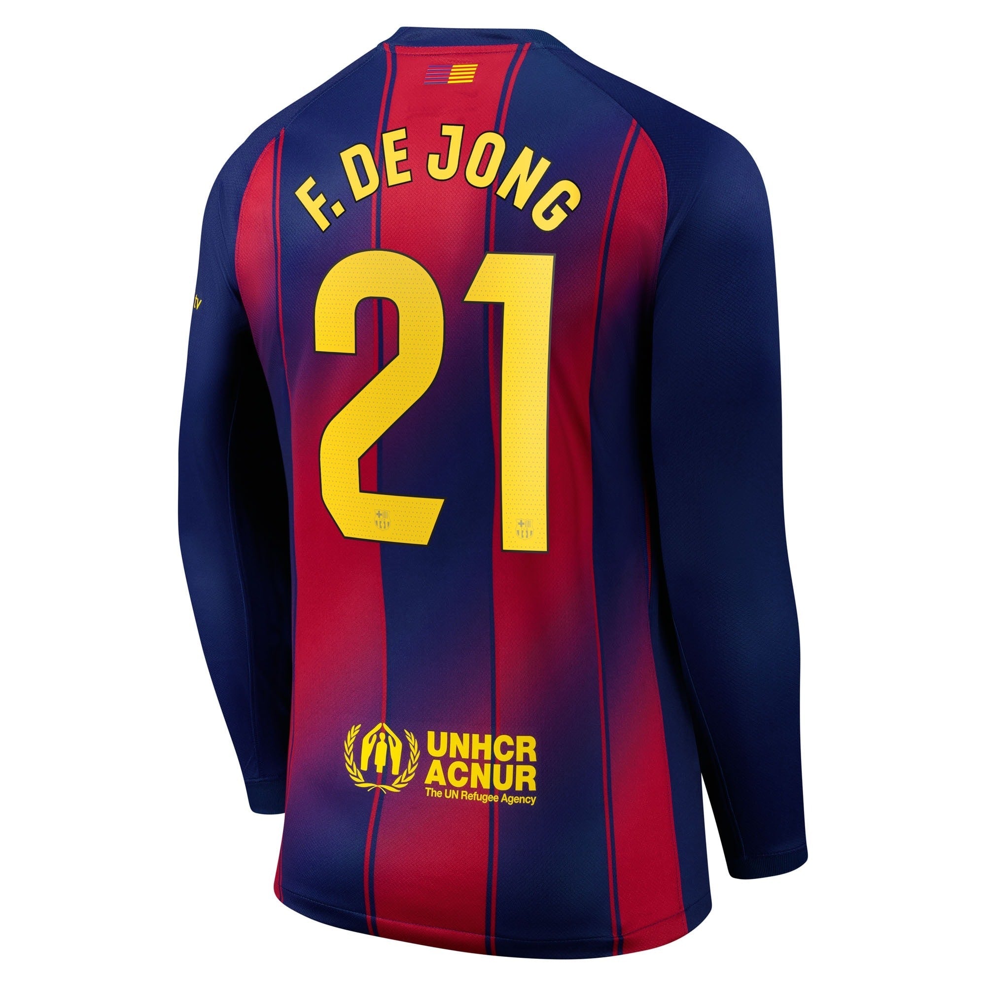 Espoor™ Nike Frenkie de Jong Barcelona 2025/26 Home Long Sleeve Jersey - Navy