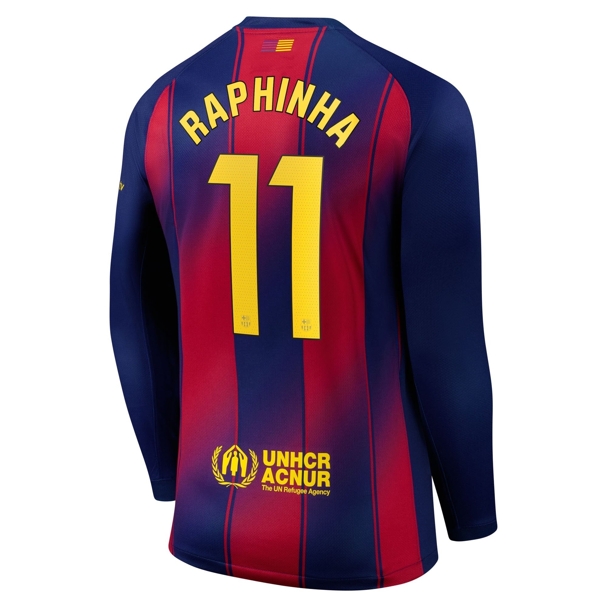 Espoor™ Nike Raphinha Barcelona 2025/26 Home Long Sleeve Jersey - Navy