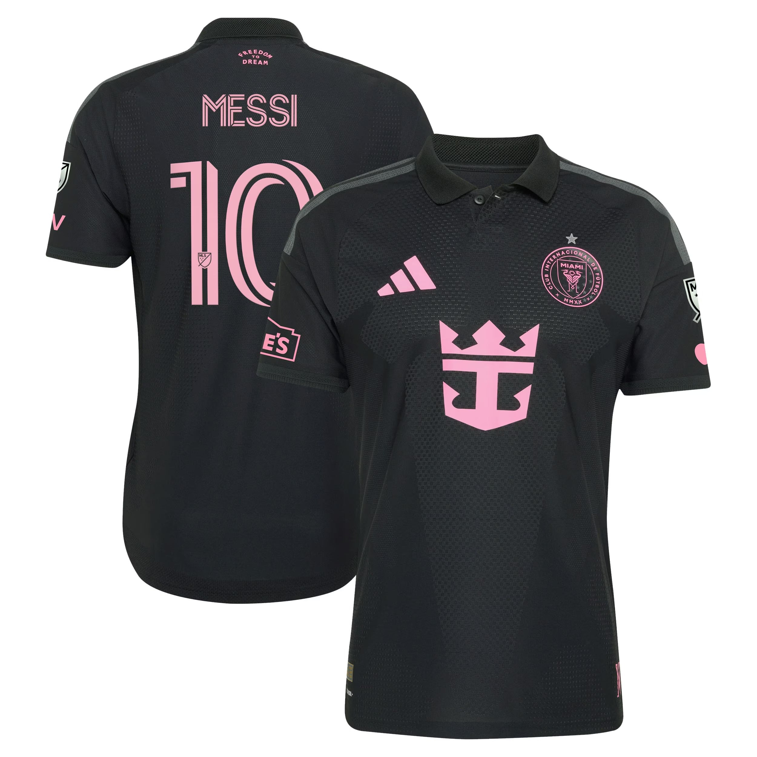 Official Lionel Messi Inter Miami CF 2026 On-Field Patch Jersey - Black - Jersey Teams World