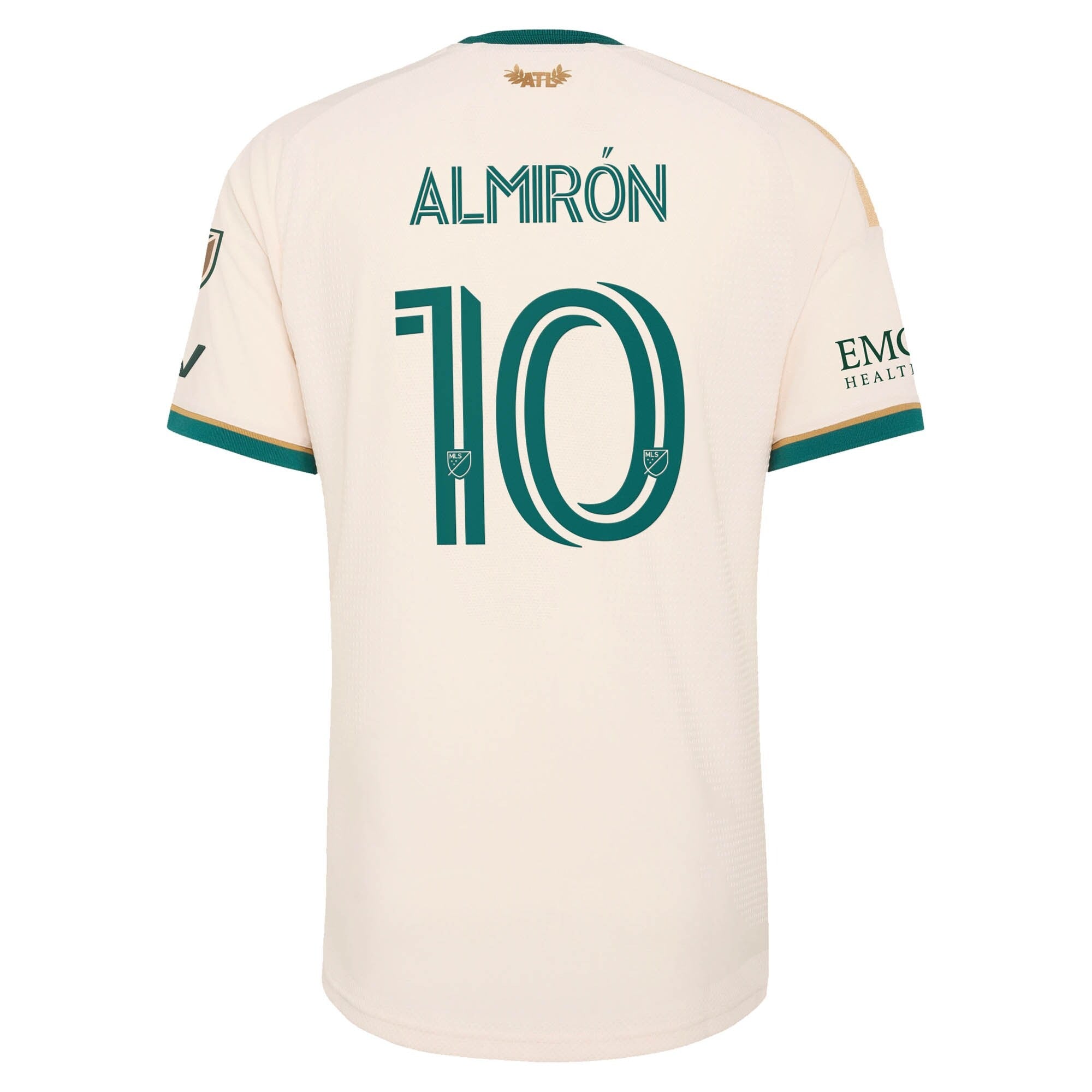 Official Miguel Almirón Atlanta United FC adidas 2026 Spirit of '96 Match Jersey – Secondary Tan - Jersey Teams World