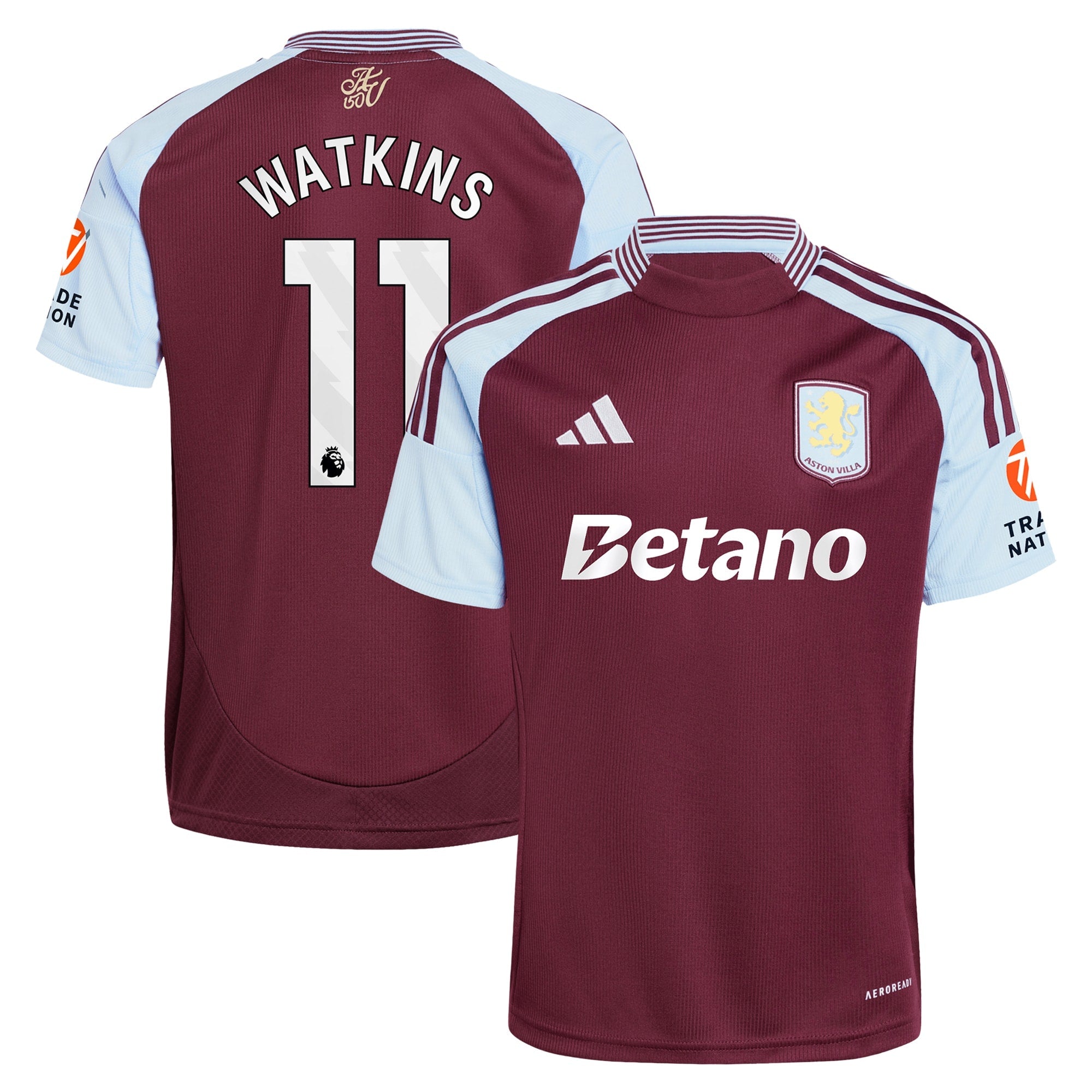 Espoor™ Ollie Watkins Aston Villa adidas 2024/25 Home  Player Jersey - Claret