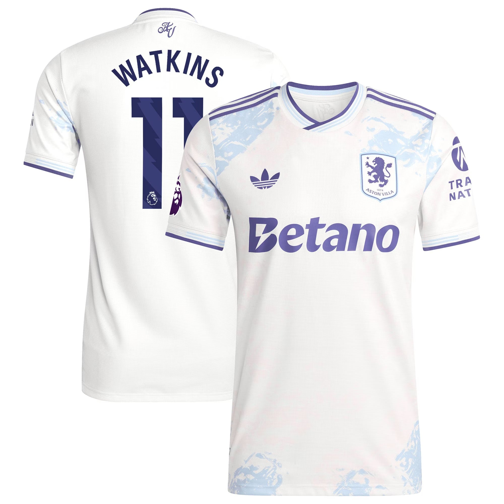 Espoor™ Ollie Watkins Aston Villa adidas 2025/26 Third Player Jersey - White