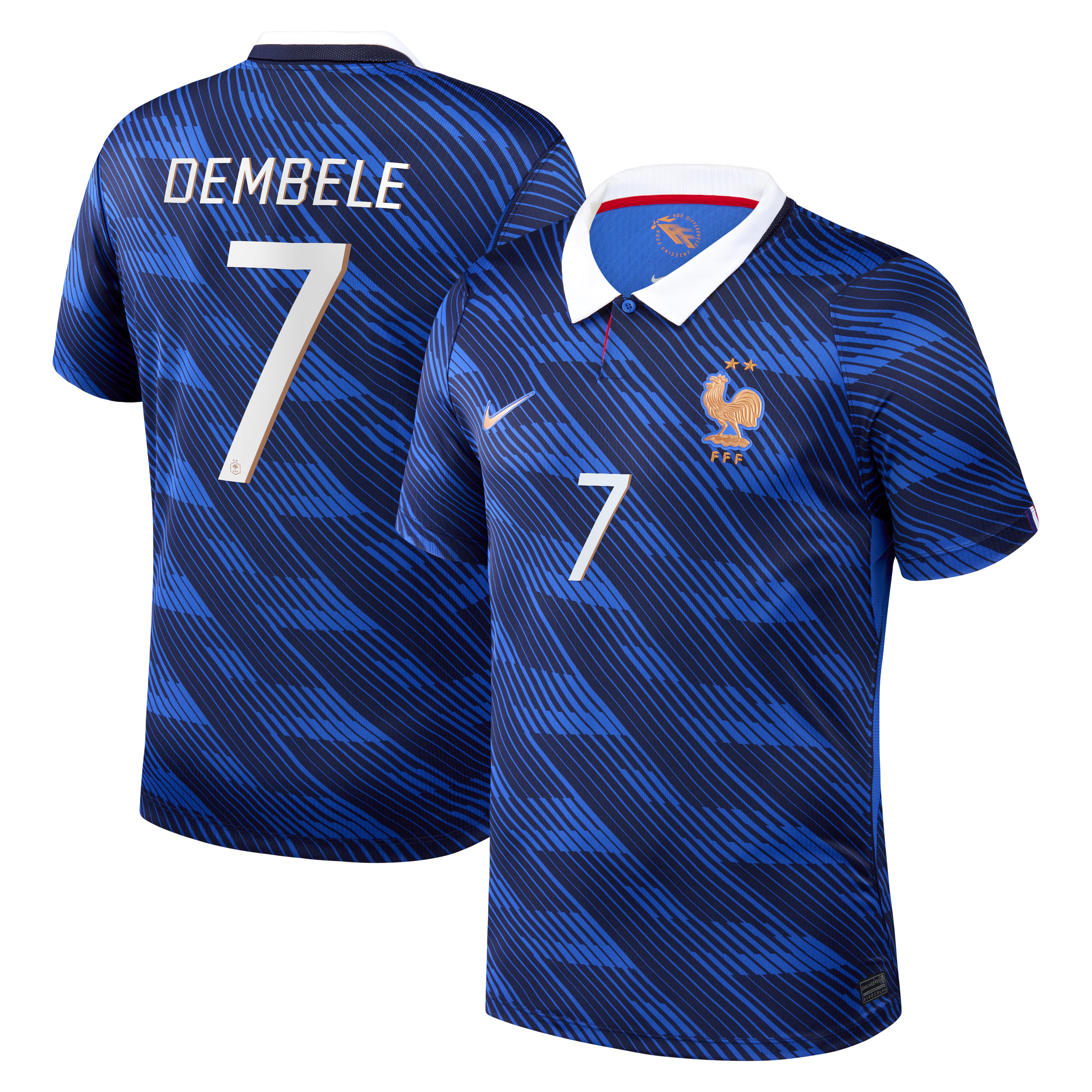 Espoor™ Ousmane Dembélé France National Team Nike 2026 Home Stadium Replica Jersey - Blue
