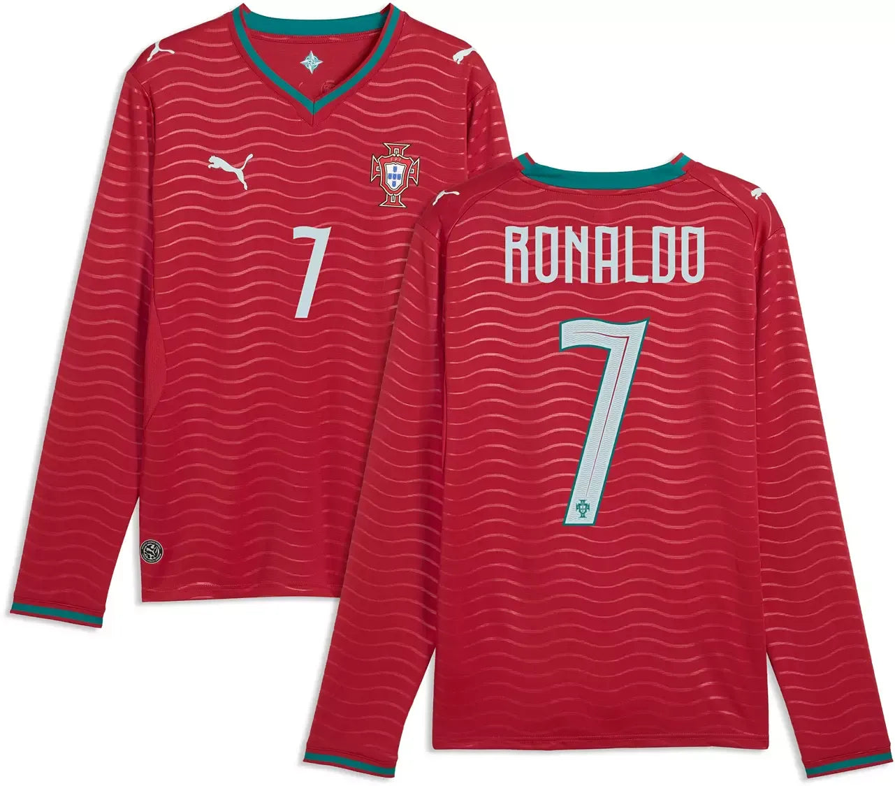 Espoor™ PUMA Portugal National Team 2026 Home Supporter Edition Long Sleeve Jersey – Cristiano Ronaldo #7 – Red