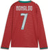 Espoor™ PUMA Portugal National Team 2026 Home Supporter Edition Long Sleeve Jersey – Cristiano Ronaldo #7 – Red