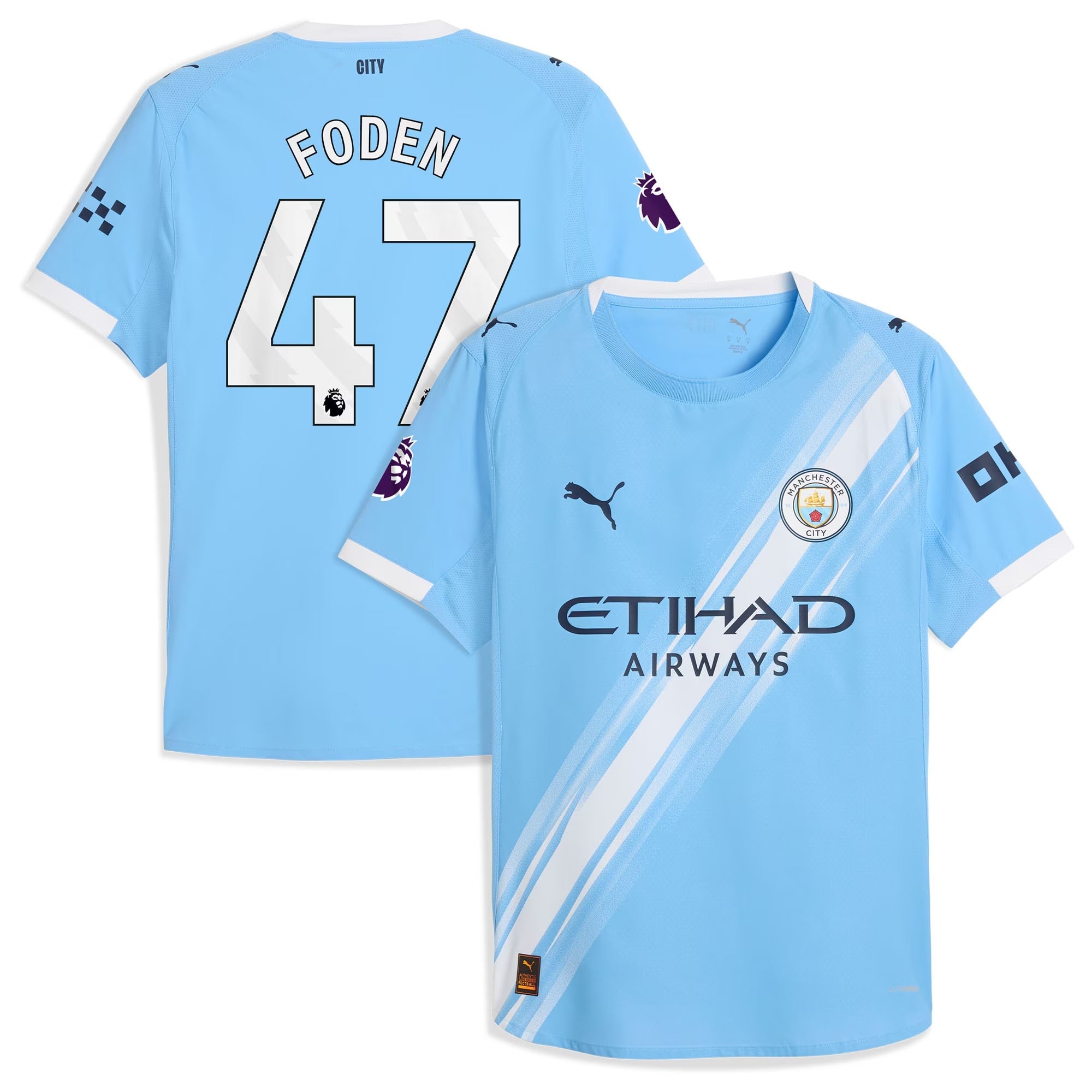 Espoor™ Phil Foden Manchester City Puma 2025/26 Home Player Jersey - Sky Blue