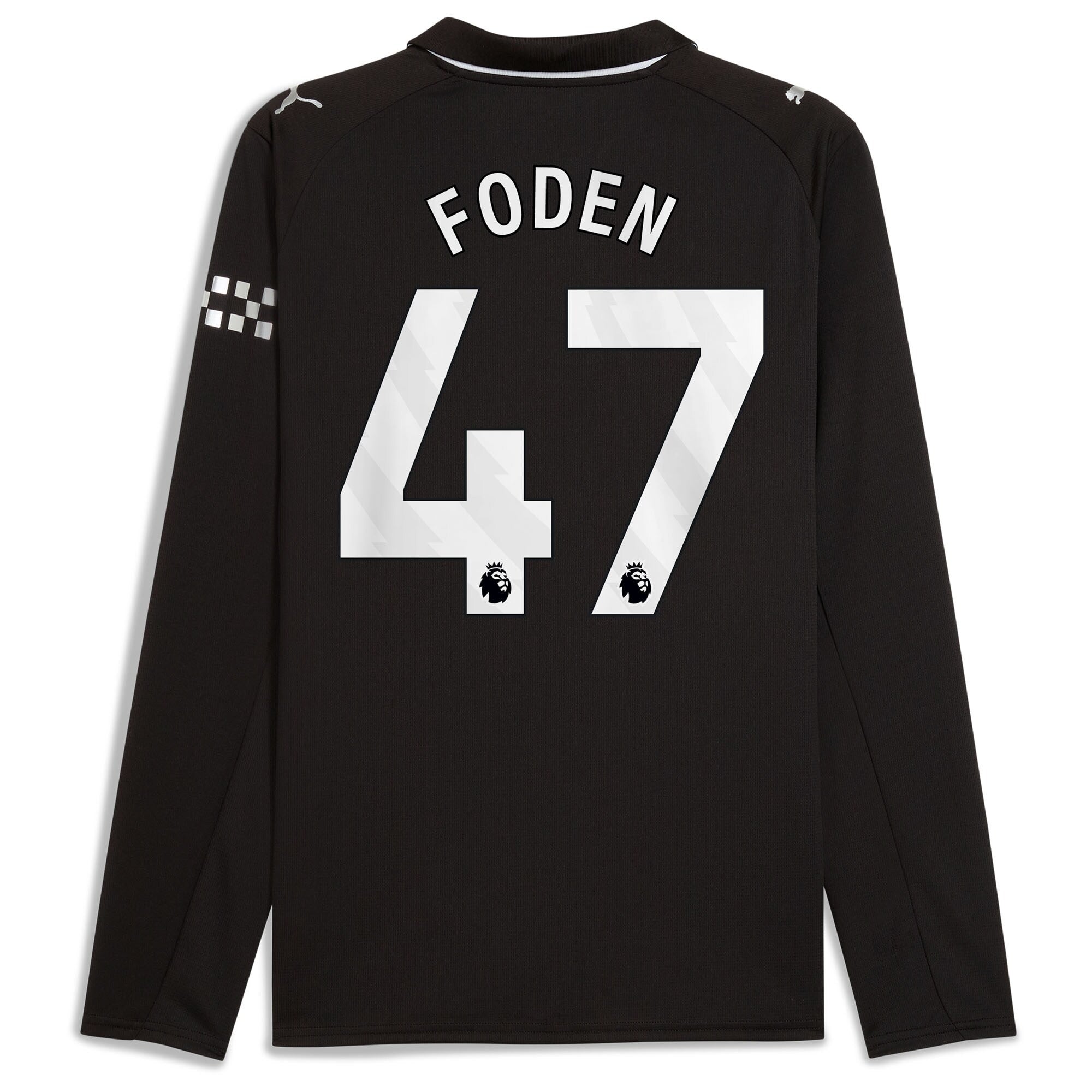 Espoor™ Phil Foden Manchester City Puma Away 2025/26 Long Sleeve Player Jersey - Black