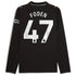 Espoor™ Phil Foden Manchester City Puma Away 2025/26 Long Sleeve Player Jersey - Black