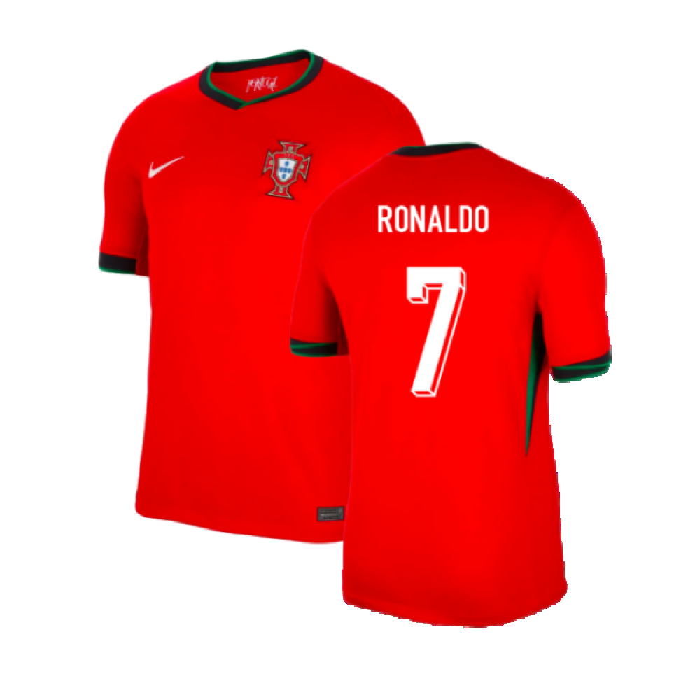 Portugal Nike Home 2024-2025 Ronaldo 7 Jersey - Red - Jersey Teams World