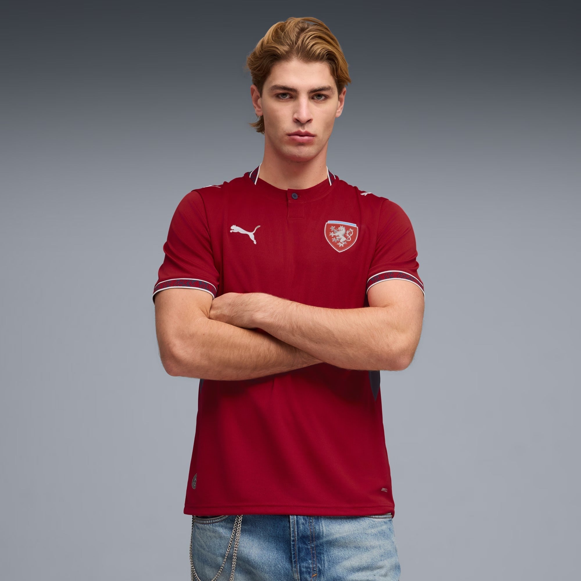 Espoor™ Puma Czech Republic National Team 2026 Home Supporter Edition Jersey – Red/Blue/White