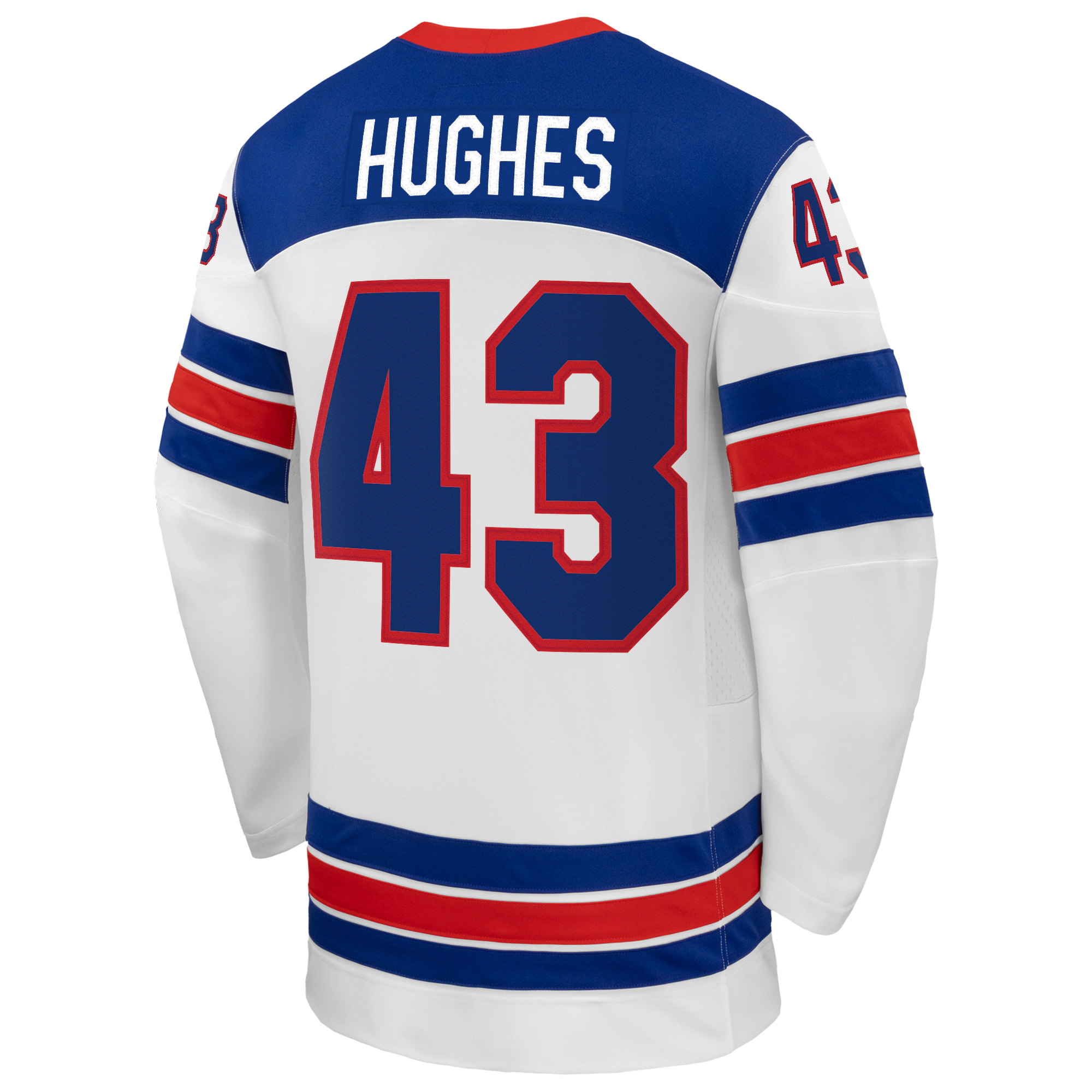 Quinn Hughes #43 USA Hockey 2026 Away Jersey - Nike White - Jersey Teams World