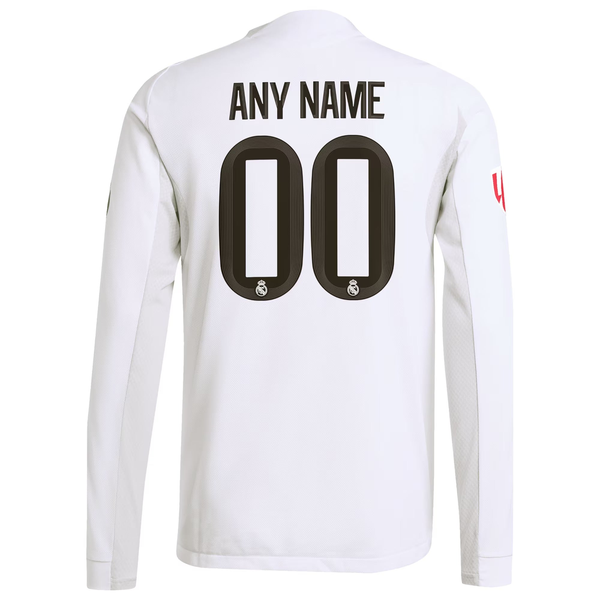 Espoor™ Real Madrid adidas 2025/26 Home Long Sleeve Custom Jersey - White