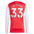 Espoor™ Riccardo Calafiori Arsenal adidas 2025/26 Home Long Sleeve Player Jersey - Red