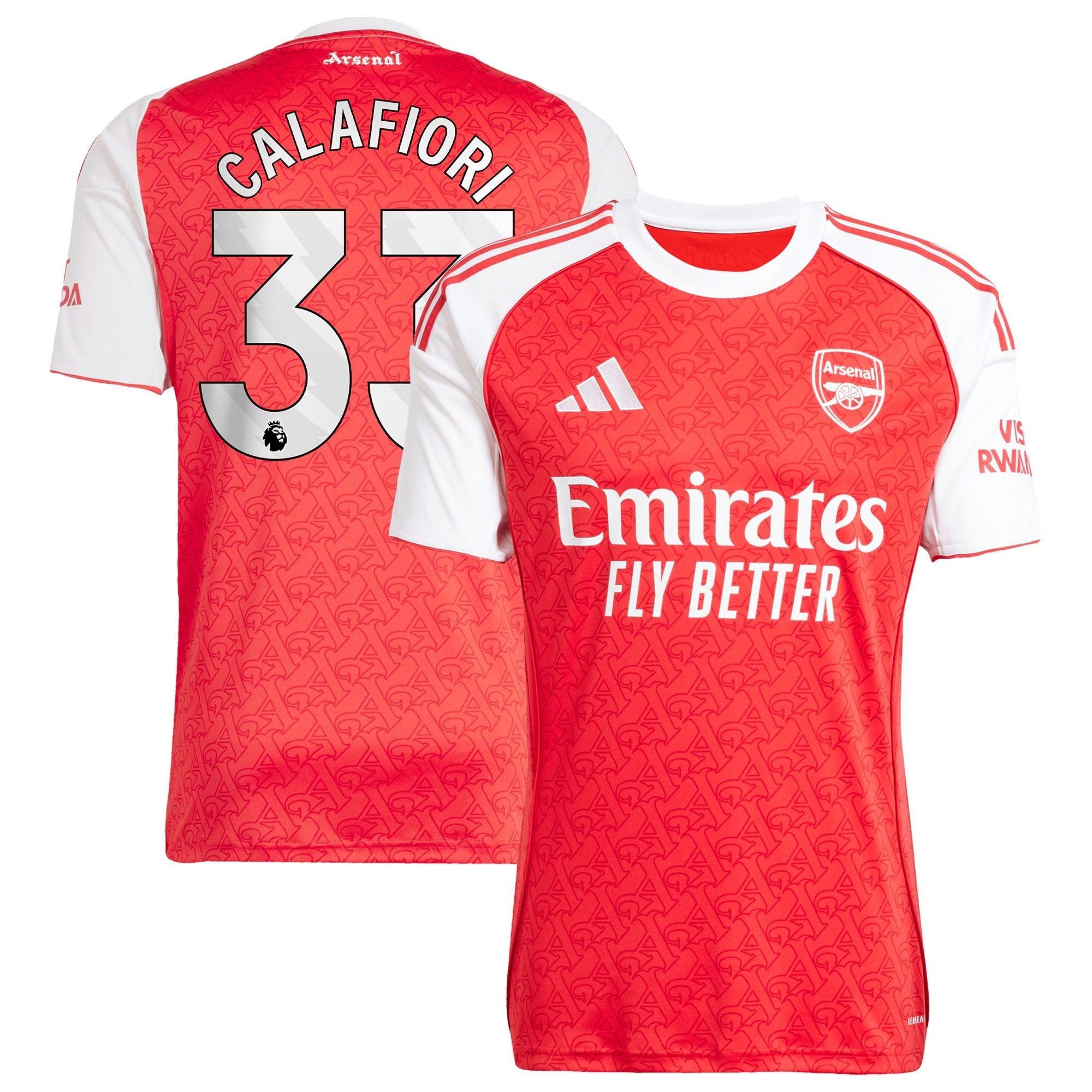 Espoor™ Riccardo Calafiori Arsenal adidas 2025/26 Home Player Jersey - Red