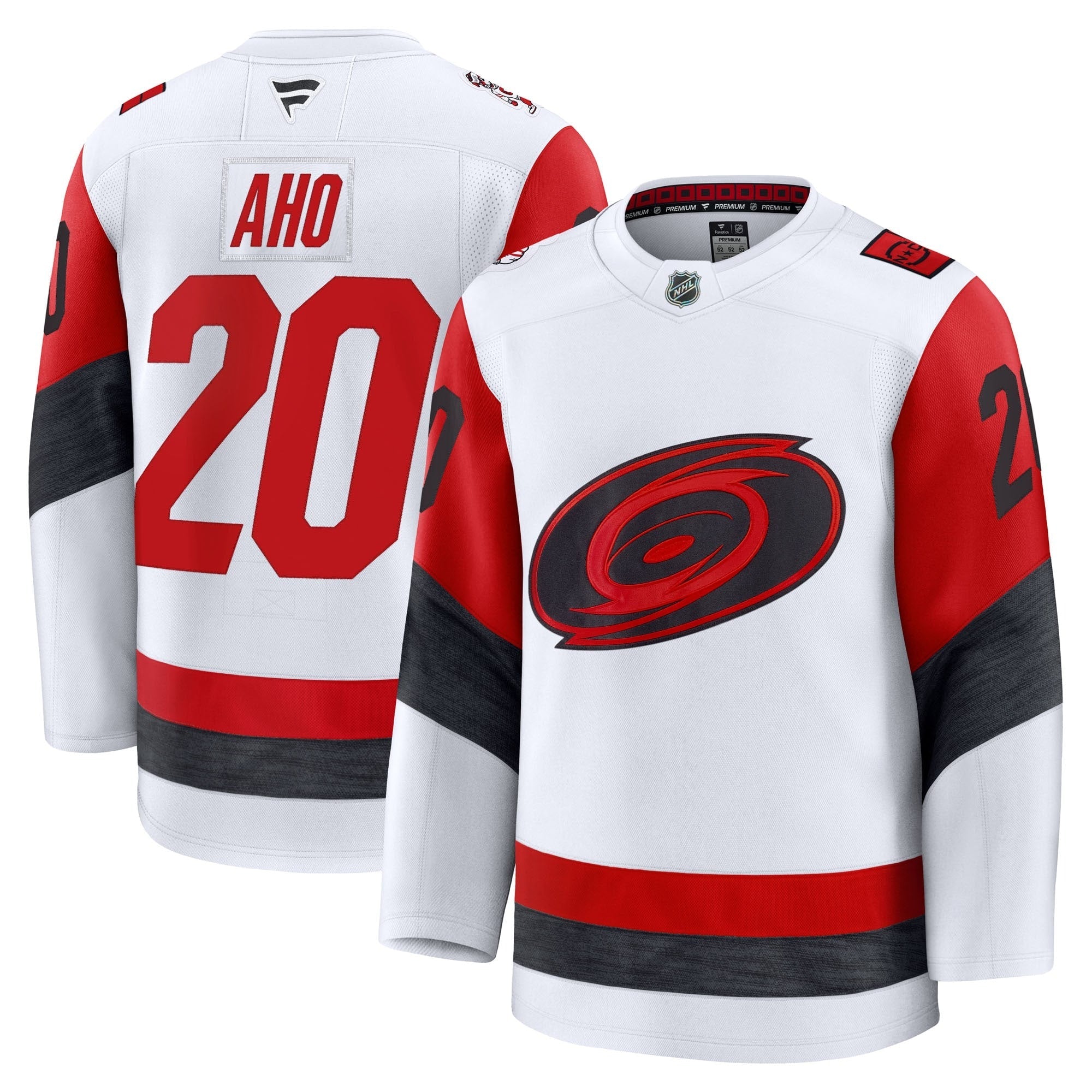 Sebastian Aho Carolina Hurricanes Fanatics Premium Away Jersey – White - Jersey Teams World