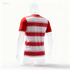 espoor™ Men's Pro-Strike Soccer Jersey - Red & White Striped Kit