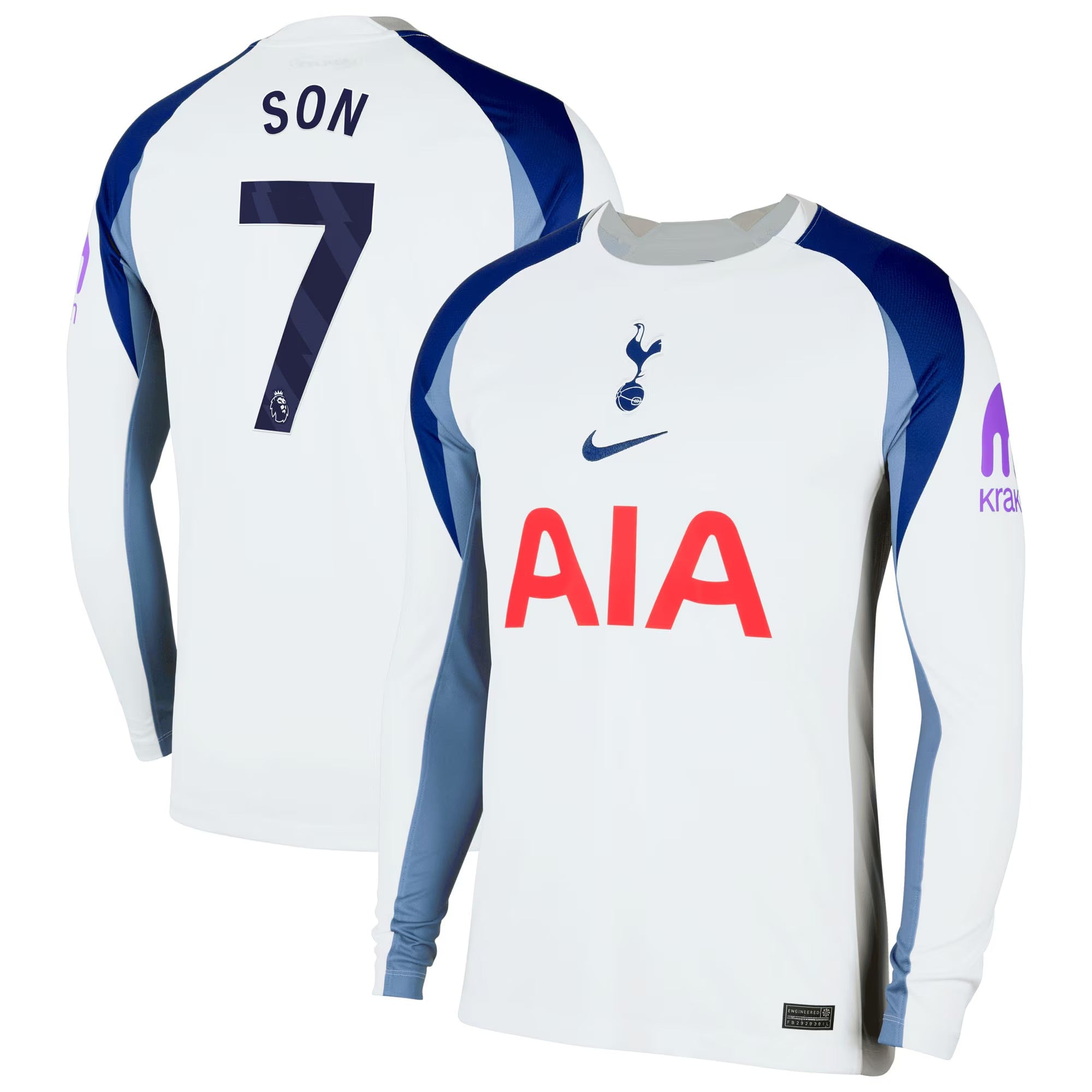 Espoor™ Son Heung-Min Tottenham Hotspur Nike 2025/26 Home Long Sleeve Jersey - White