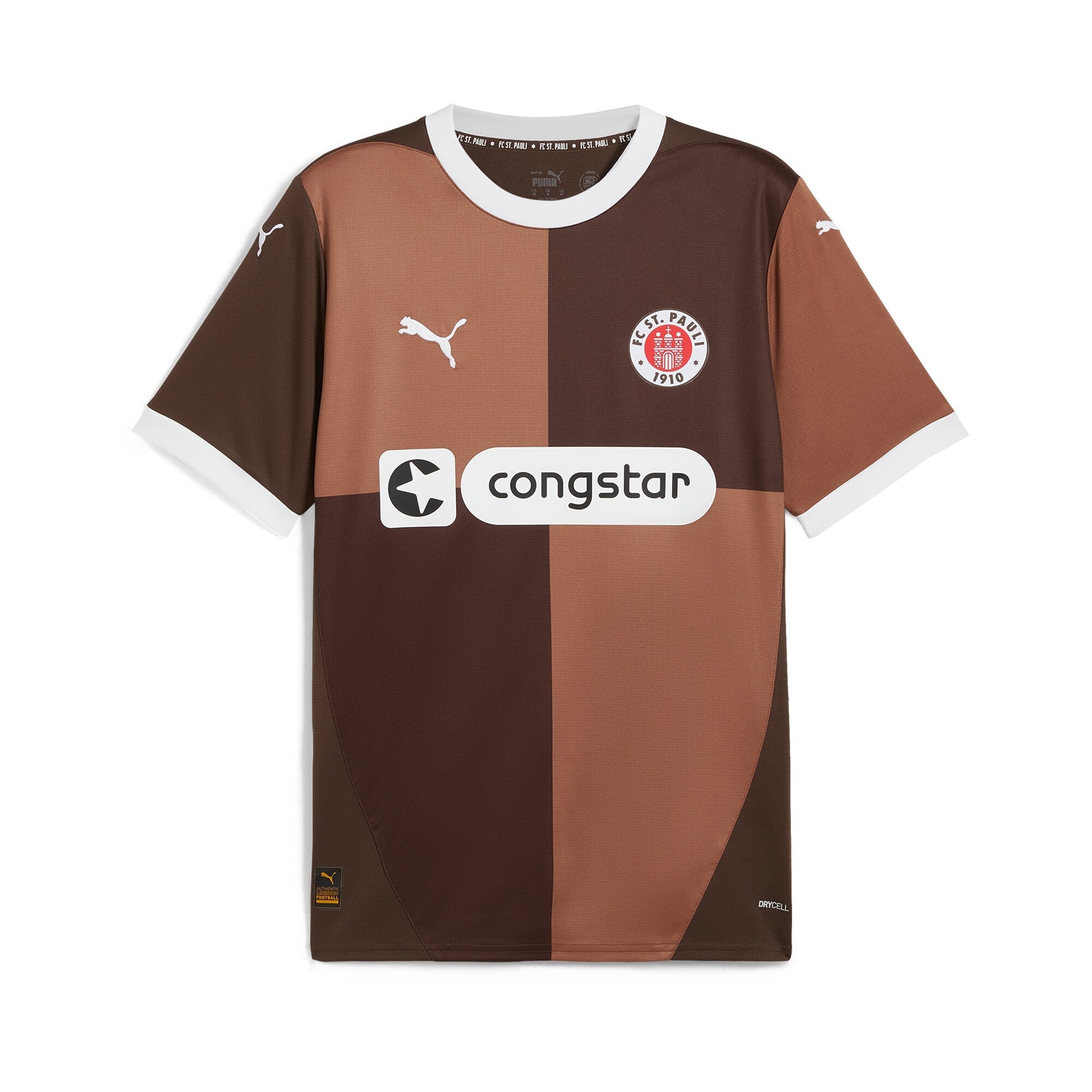 St. Pauli Puma 2024/25 Home Custom Jersey - Brown - Jersey Teams World