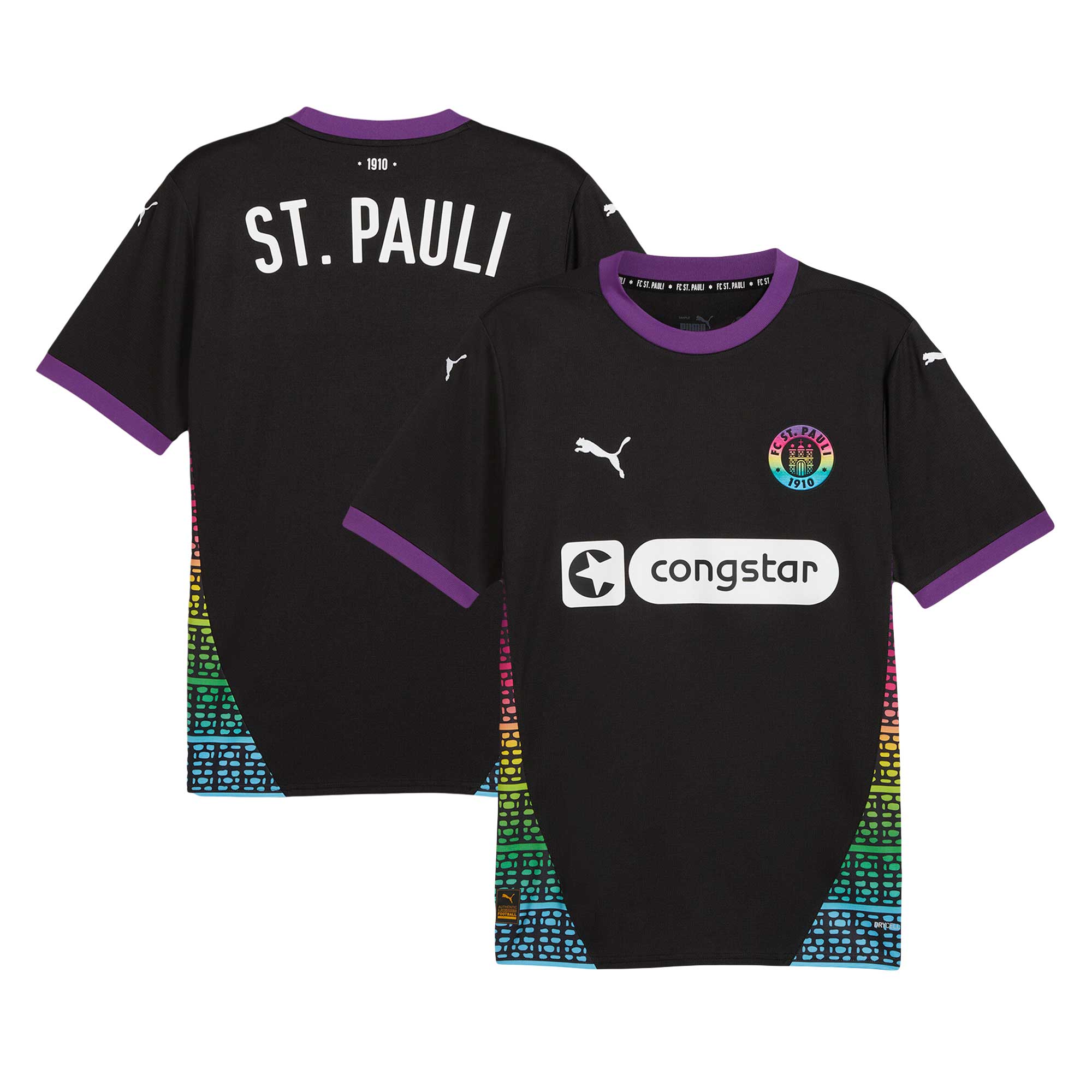 Espoor™ St. Pauli Puma 2024/25 Third Jersey - Black