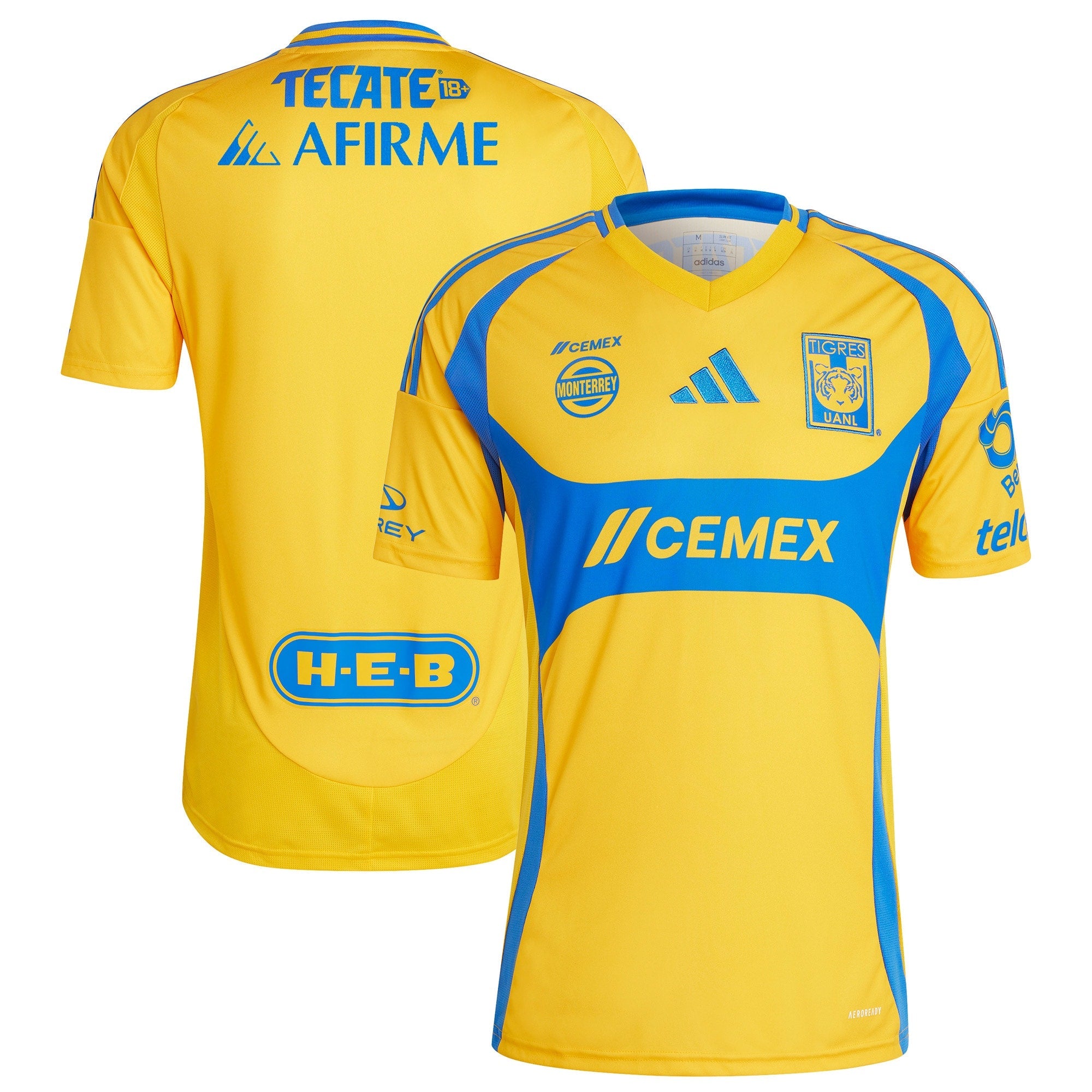 Espoor™ Tigres UANL adidas 2024/25 Home Custom Jersey - Gold