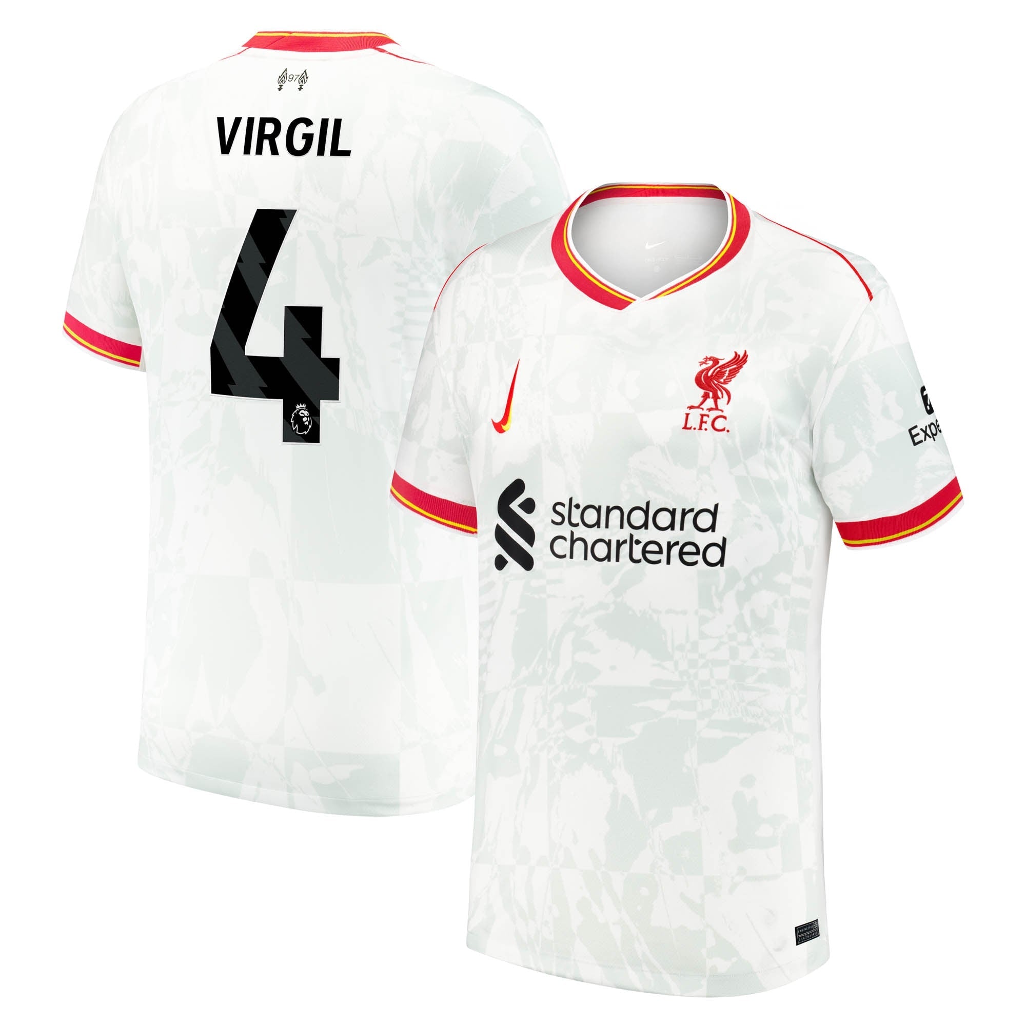 Espoor™ Virgil van Dijk 4 Liverpool Nike 2024/25 Third Jersey - White