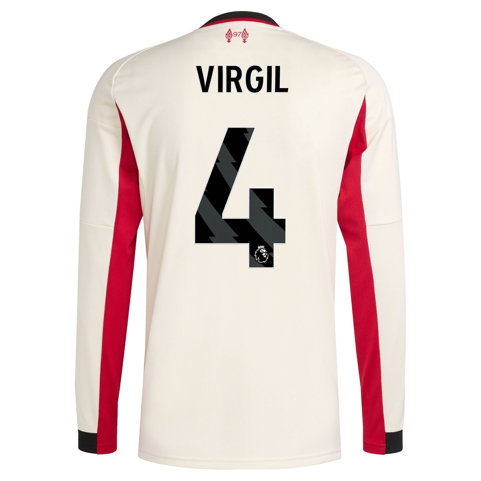 Espoor™ Virgil van Dijk Liverpool adidas 2025/26 Away Long Sleeve Player Jersey - White