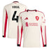 Espoor™ Virgil van Dijk Liverpool adidas 2025/26 Away Long Sleeve Player Jersey - White