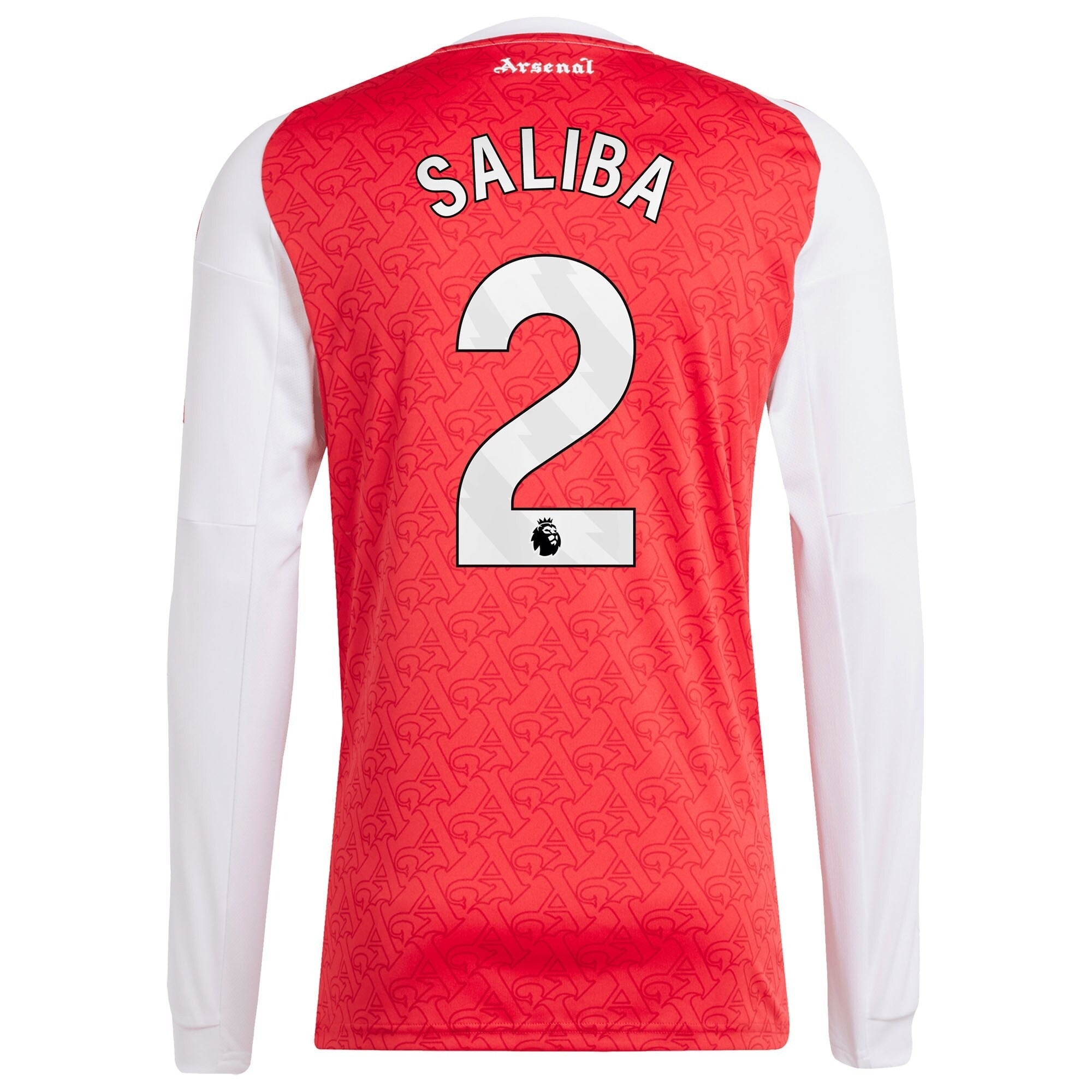 Espoor™ William Saliba Arsenal adidas 2025/26 Home Long Sleeve Player Jersey - Red