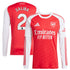 Espoor™ William Saliba Arsenal adidas 2025/26 Home Long Sleeve Player Jersey - Red