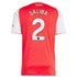Espoor™ William Saliba Arsenal adidas 2025/26 Home Player Jersey - Red